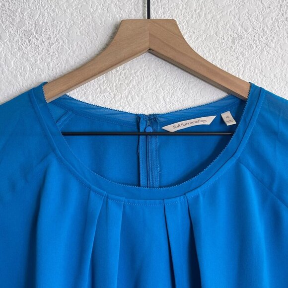 Soft Surroundings Sleeveless Blouse – Size 2X Blue - Picture 7 of 9